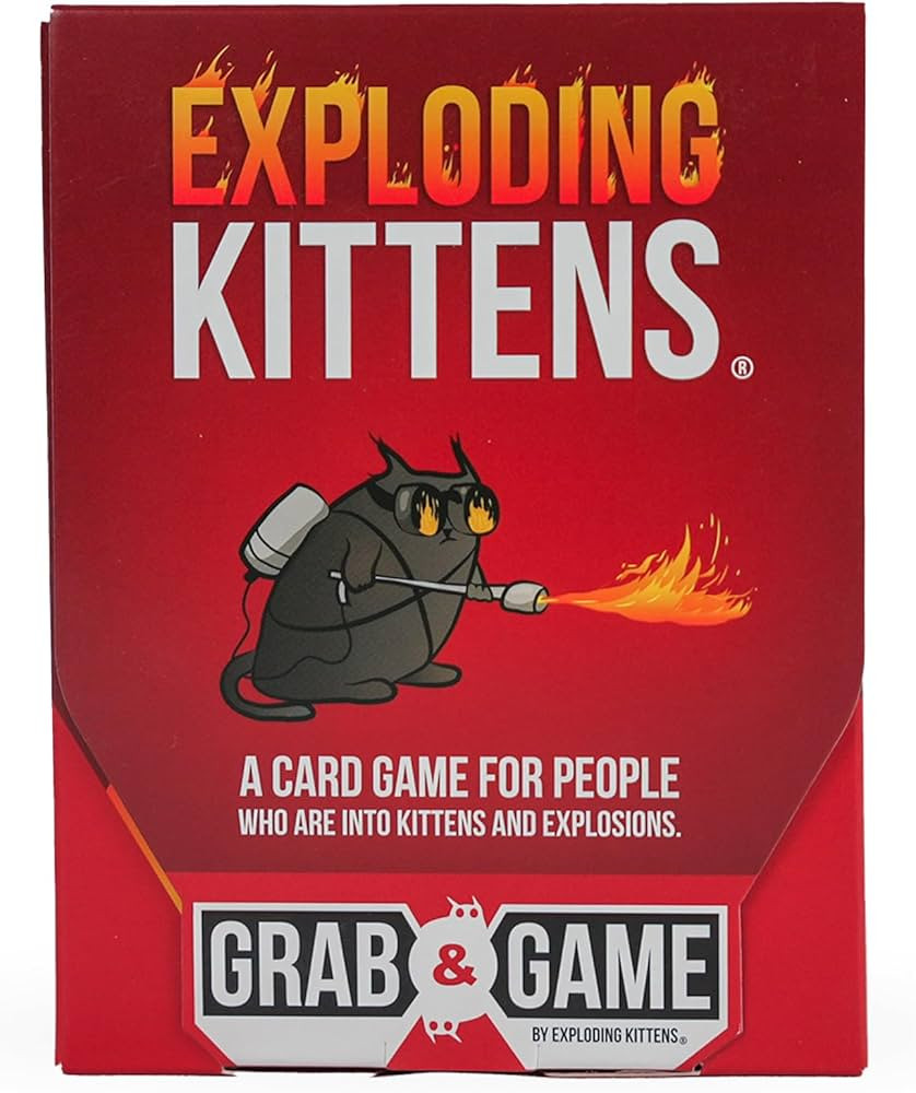 Exploding Kittens Grab & Game - 2-4 Players - Ages 7+ - 10 Minutes to Play - Travel Sized High St... | Amazon (US)