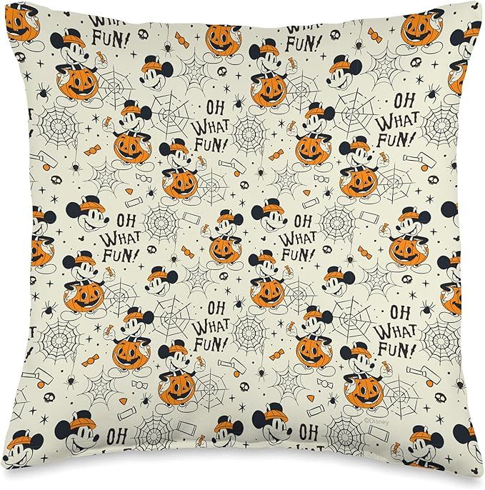 Disney Mickey Mouse Jack-O’-Lantern Oh What Fun Halloween Throw Pillow, 1 Count (Pack of 1), Mu... | Amazon (US)