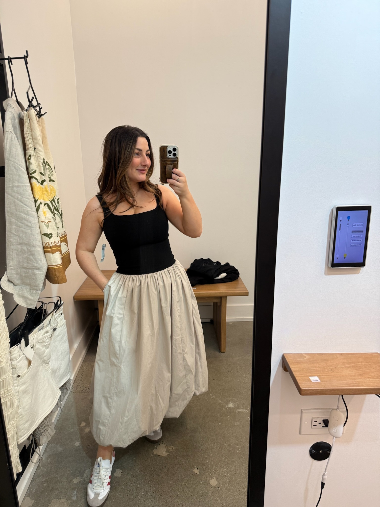 Abercrombie try-on! 

Petite friendly mixed media dress
Wearing a xs in store but ordering a small!! 
Also comes in other colors!

Summer outfit 
Resortwear
Vacation dress 

#LTKTravel #LTKPetite #LTKFindsUnder100