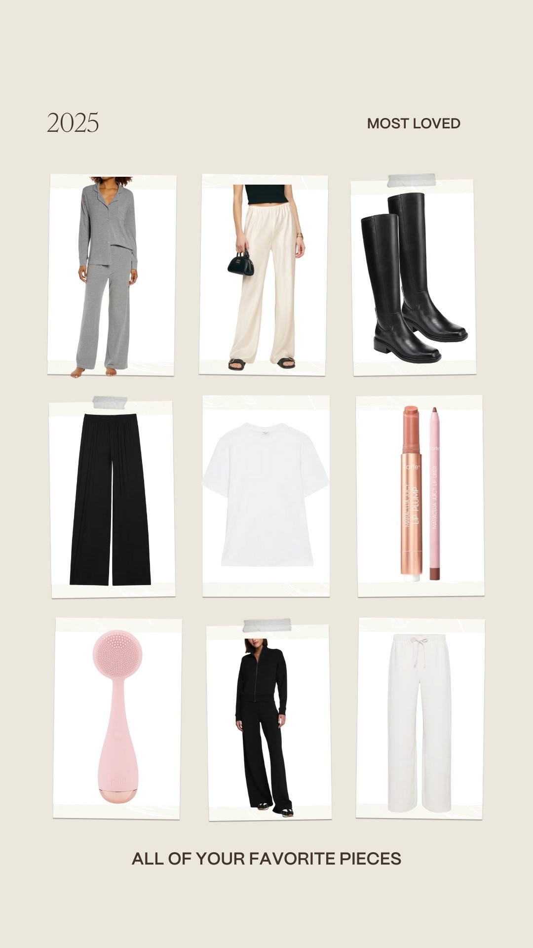 What I loved in 2025 🤩 Everything from my favorite travel outfit, beauty faves including my go-to lip combo and the best oversized white tee! 


Best sellers
Most loved
Loungewear 
Satin pants 
Riding boots

#LTKBeauty #LTKSeasonal #LTKFindsUnder100