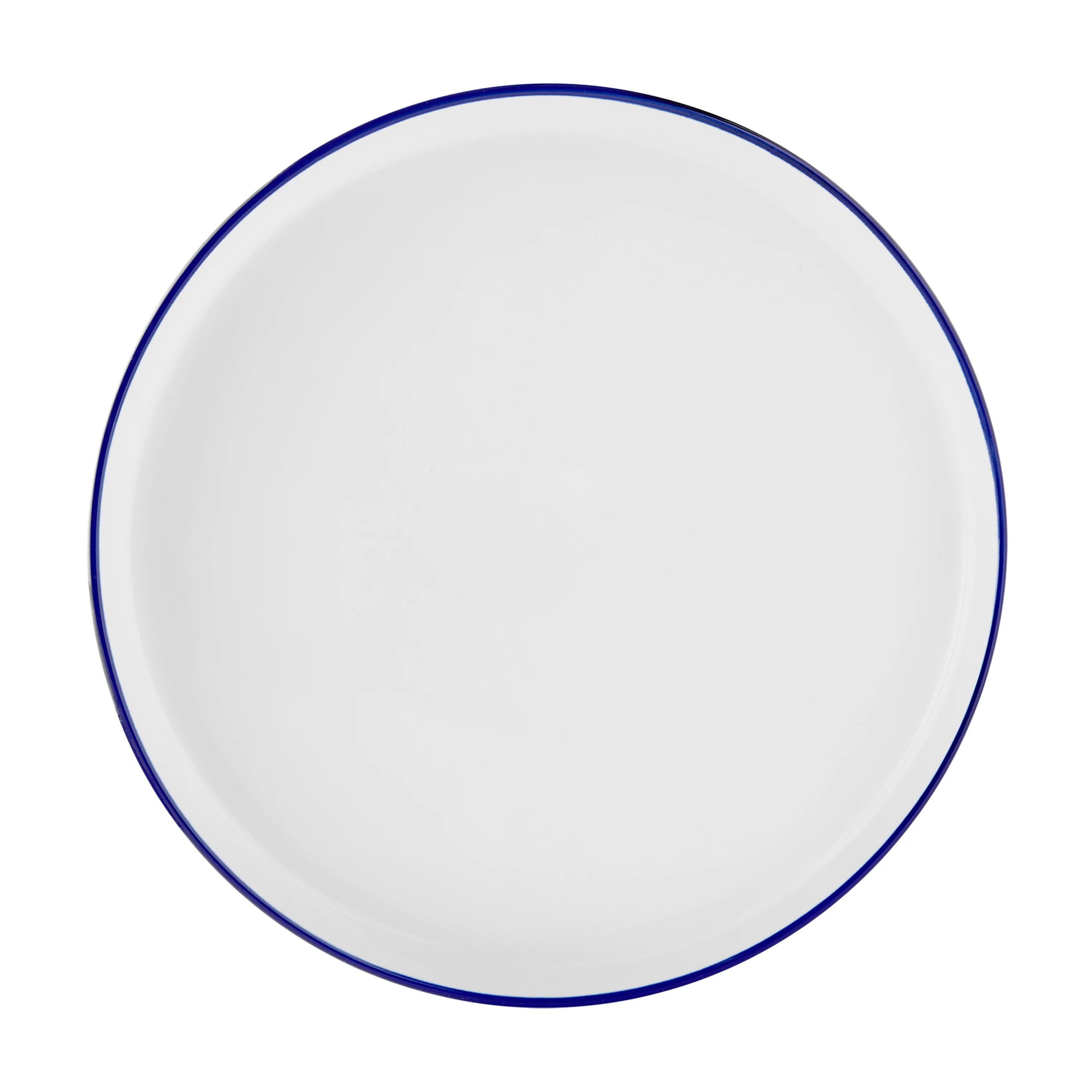 Mainstays Blue Rim Stoneware Dinner Plate | Walmart (US)