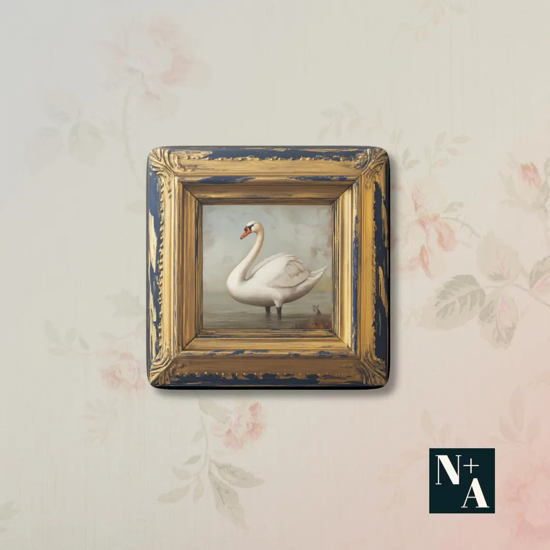 Vintage Swan Porcelain Fridge Magnet: Rustic Antique Decor - Etsy | Etsy (US)