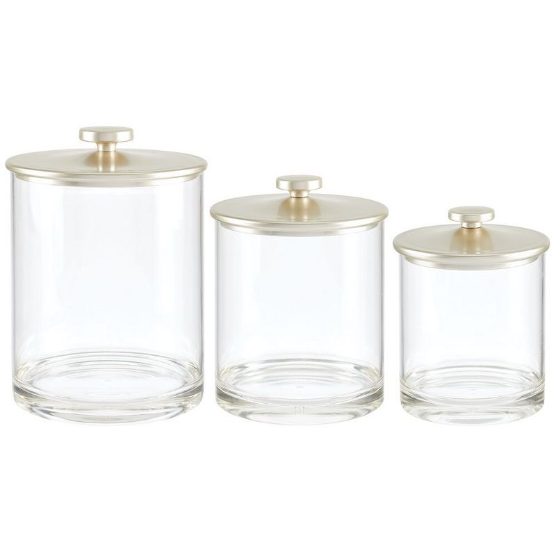 mDesign Storage Apothecary Canister for Bathroom, 3 Pack | Target