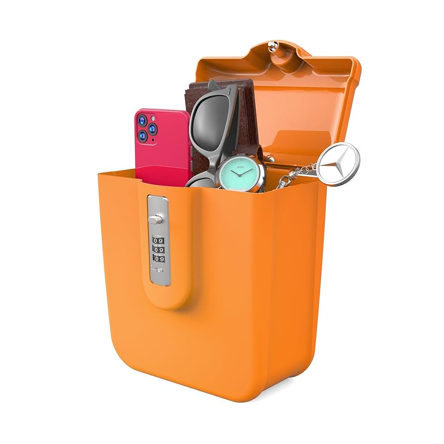 Lock Box with Combination Lock for Beach Vacation Essentials, Small Portable Safe for Travel, Cru... | Amazon (US)