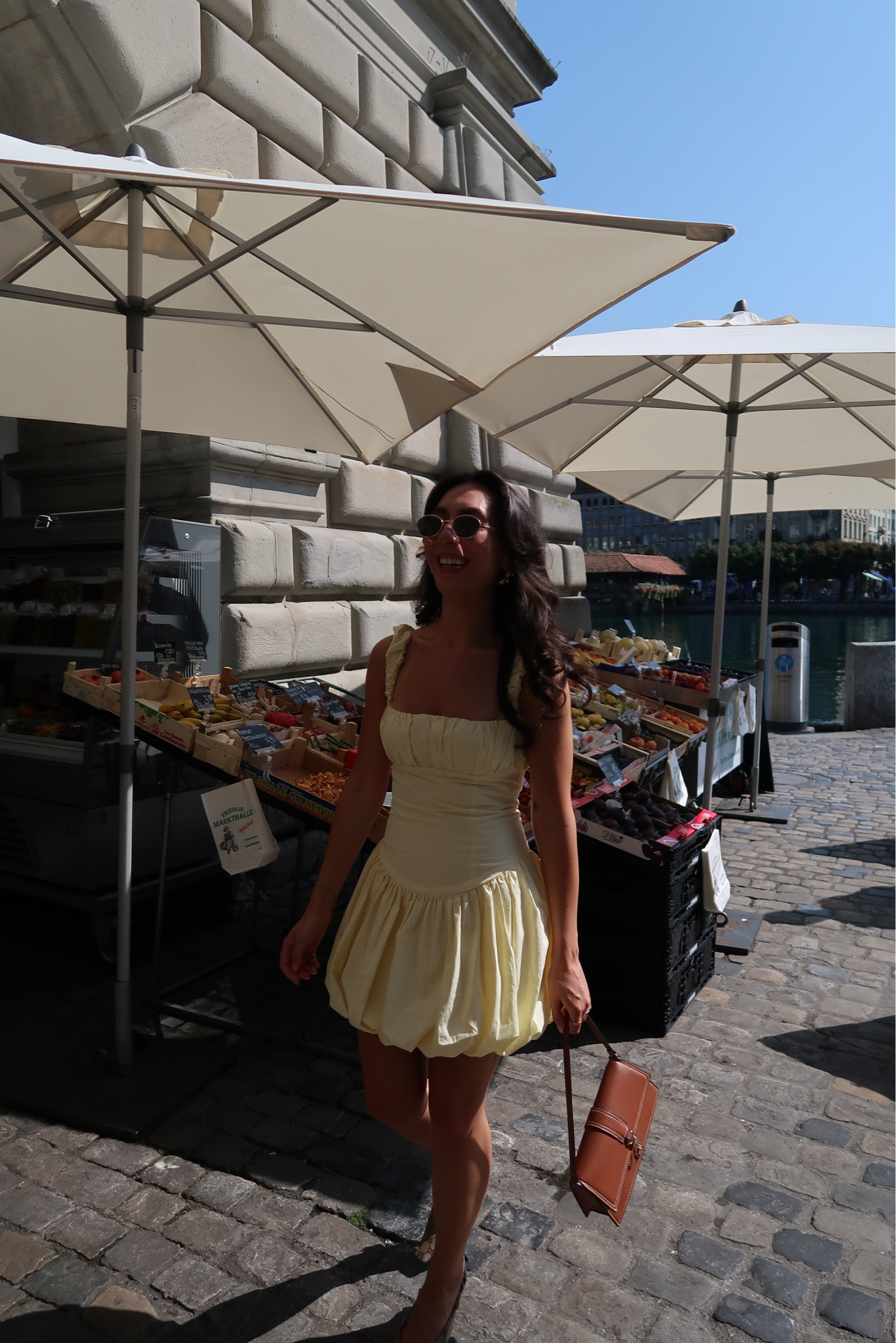 Wedding guest dress, summer dress, yellow dress, peppermayo