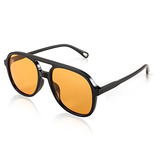 FEISEDY Retro Aviator Sunglasses Women Men Classic Square Shades Trendy Sun Glasses UV400 Protect... | Amazon (US)