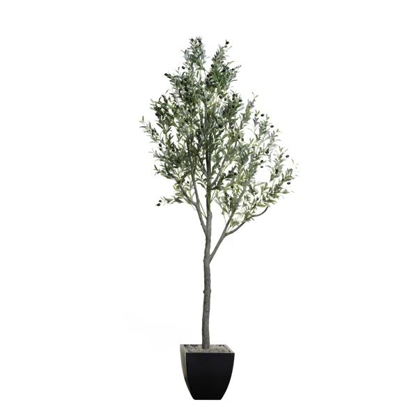 94" Artificial Olive Tree Tree in Pot Liner | Wayfair North America