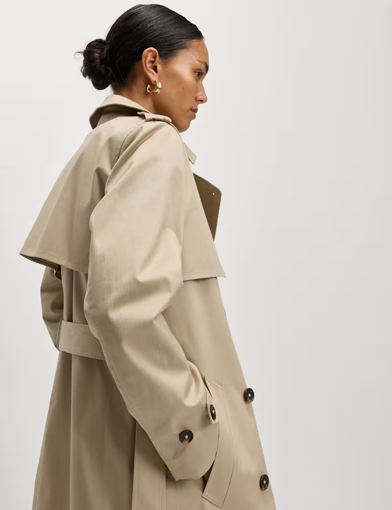 Cotton Rich Belted Longline Trench Coat | Marks & Spencer (UK)