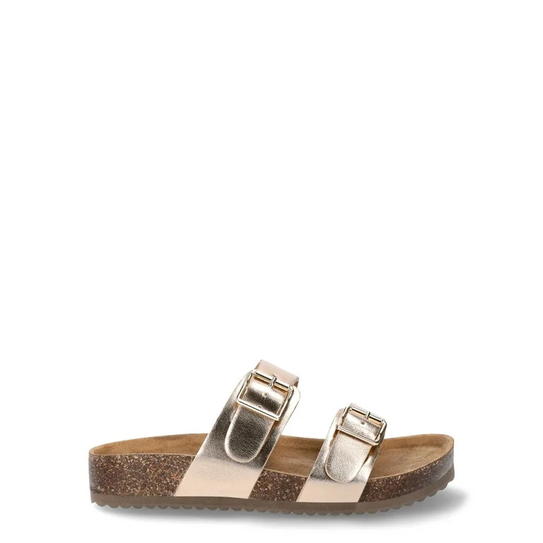 Wonder Nation Little & Big Girls 2 Buckle Sandal | Walmart (US)