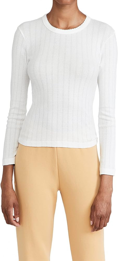 Women's Pointelle Slim Fit Top | Amazon (US)