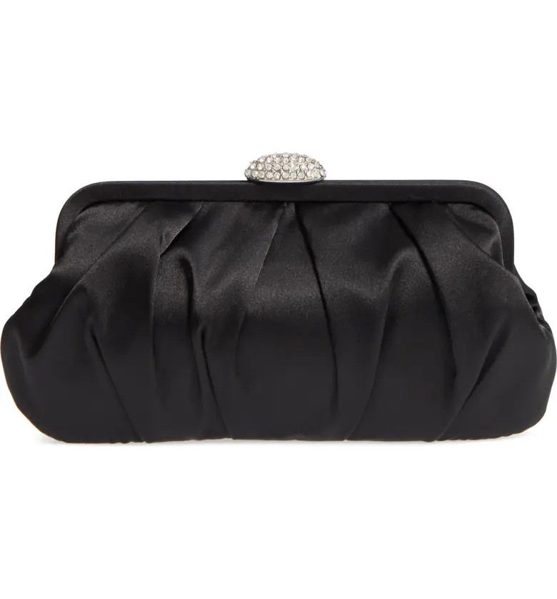 Concord Pleated Satin Frame Clutch | Nordstrom