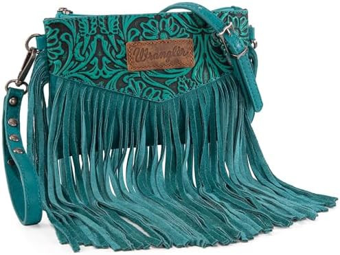 Wrangler Crossbody Small Purse for Women Wristlet Fringe Bag Western Purse | Amazon (US)