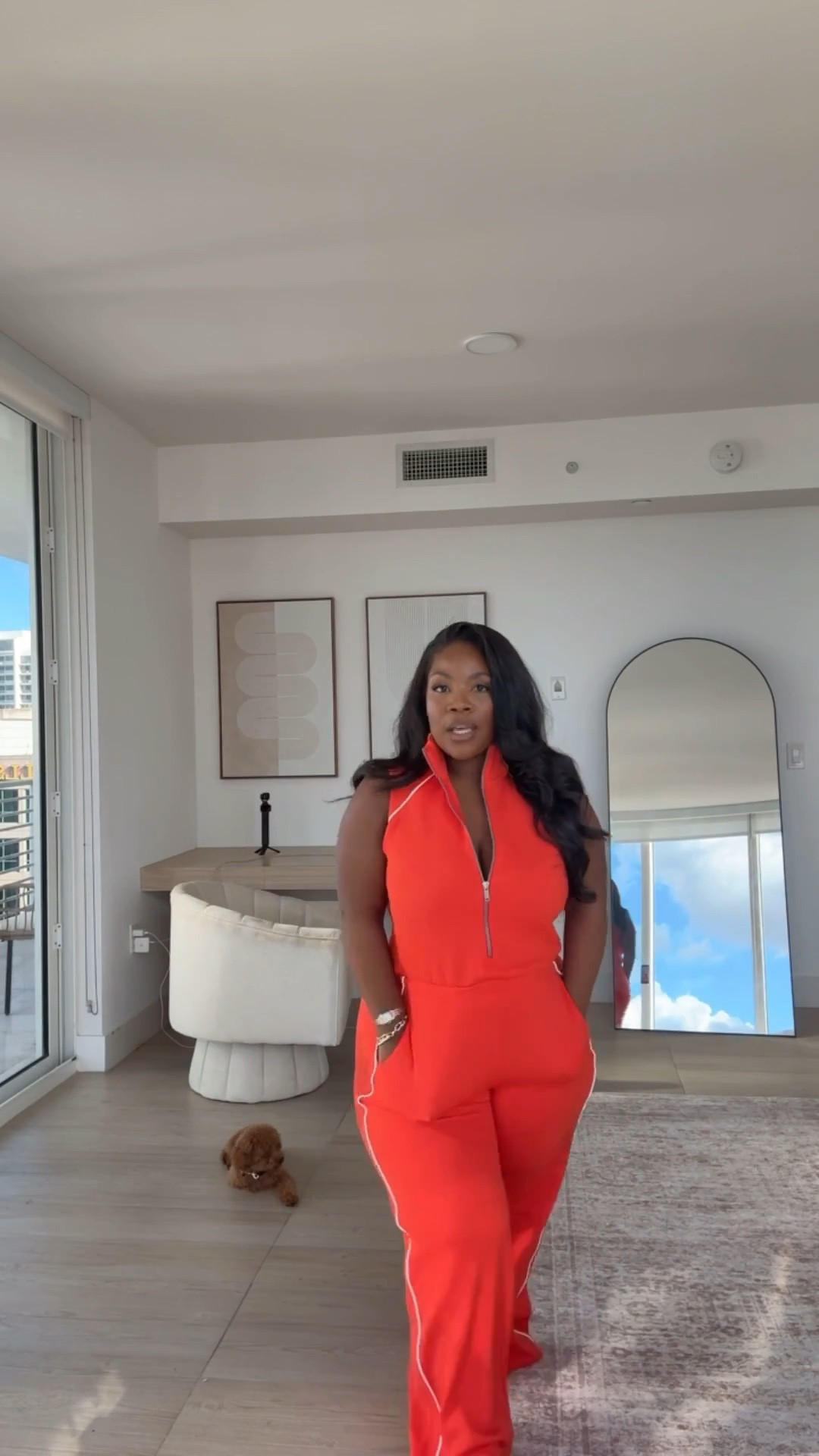 This Spanx jumpsuit is absolute perfection. (This exact one is sold out so linking a super similar one) 

Use code: EMMYXSPANX for a discountt

Size: L

#LTKMidsize #LTKActive #LTKPetite