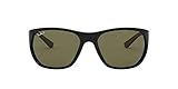 Ray-Ban Men's RB4307 Square Sunglasses, Black/Polarized Green, 61 mm | Amazon (US)