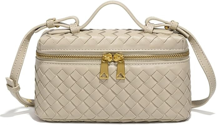 Trendy Woven Crossbody Purse Square Box Bags Women Shoulder Bag Cute Satchels Mini PU Leather Top... | Amazon (US)