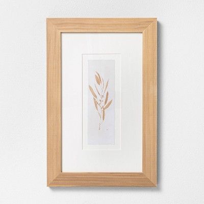 12" x 18" Wood Framed Leafy Stem with Berries Wall Art - Hearth & Hand™ with Magnolia | Target