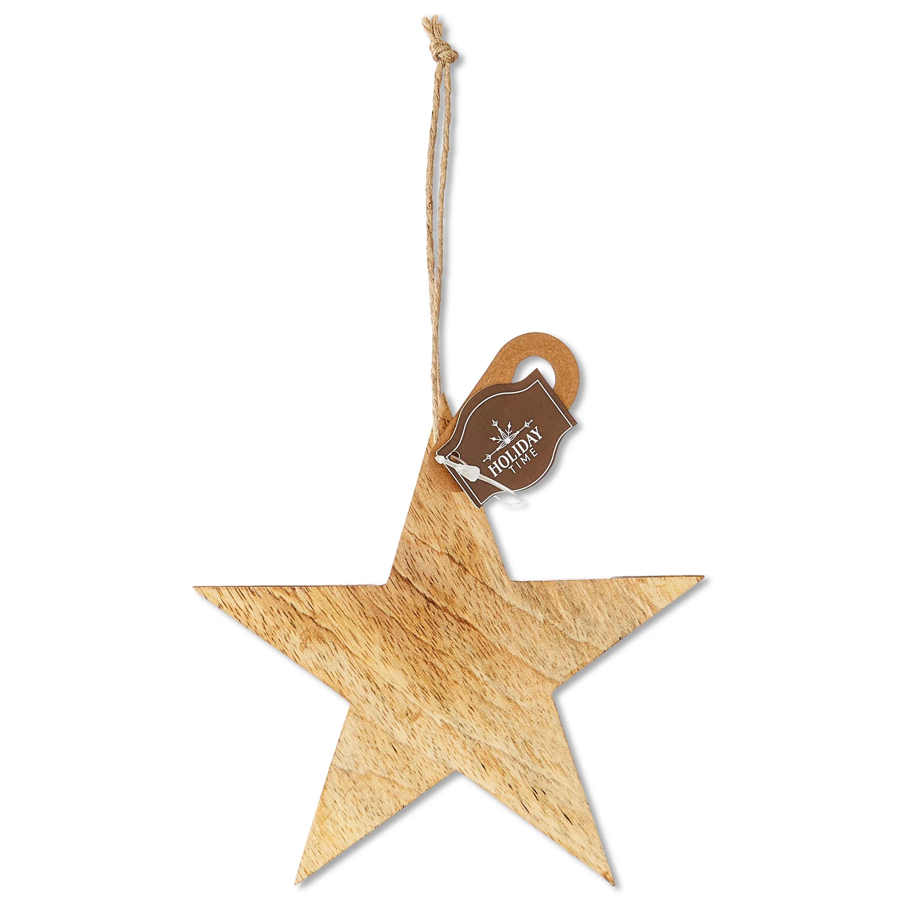 Natural Wood Star Christmas Ornament, 5", by Holiday Time | Walmart (US)