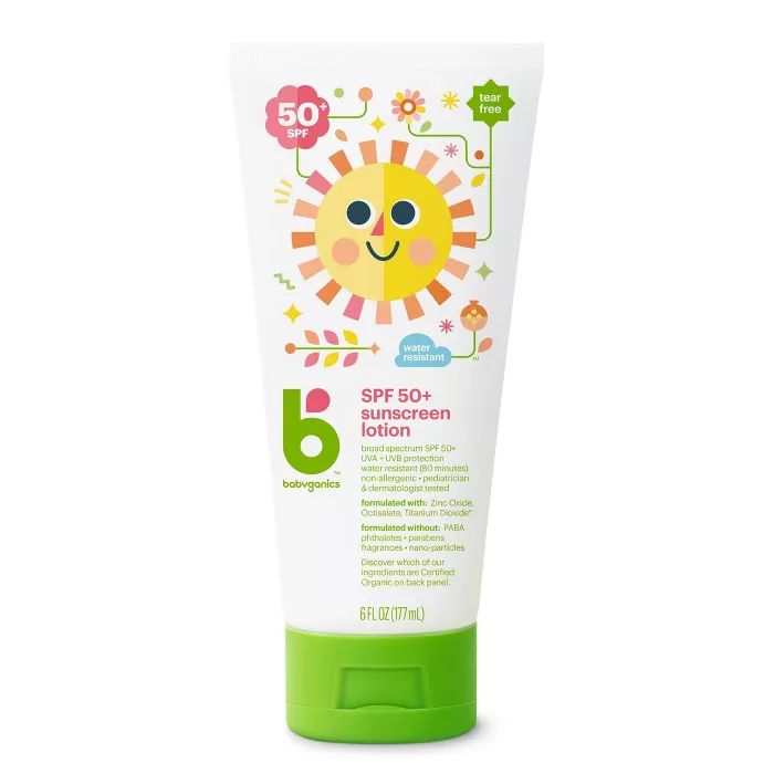 Babyganics Mineral-Based Baby Sunscreen Lotion, SPF 50 - 6 fl oz | Target