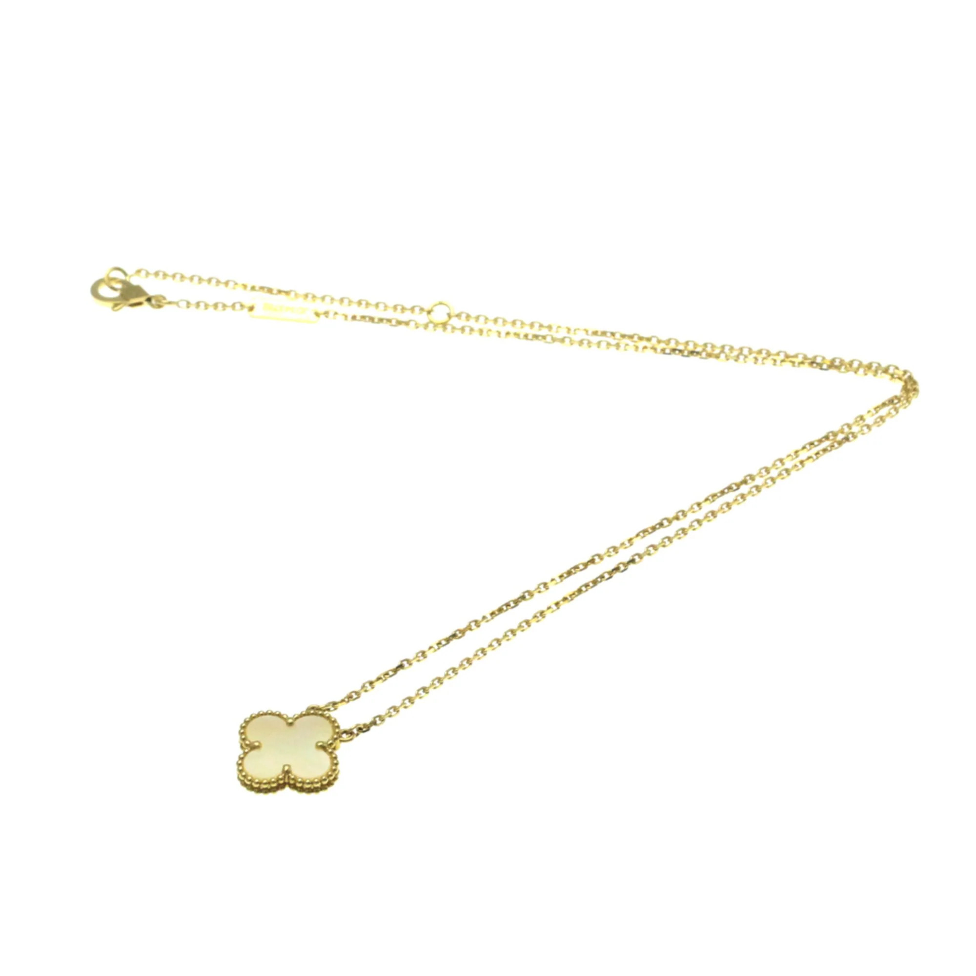 Van Cleef & Arpels Vintage Alhambra yellow Necklace Jewelry (Pre-Owned) | Shop Simon