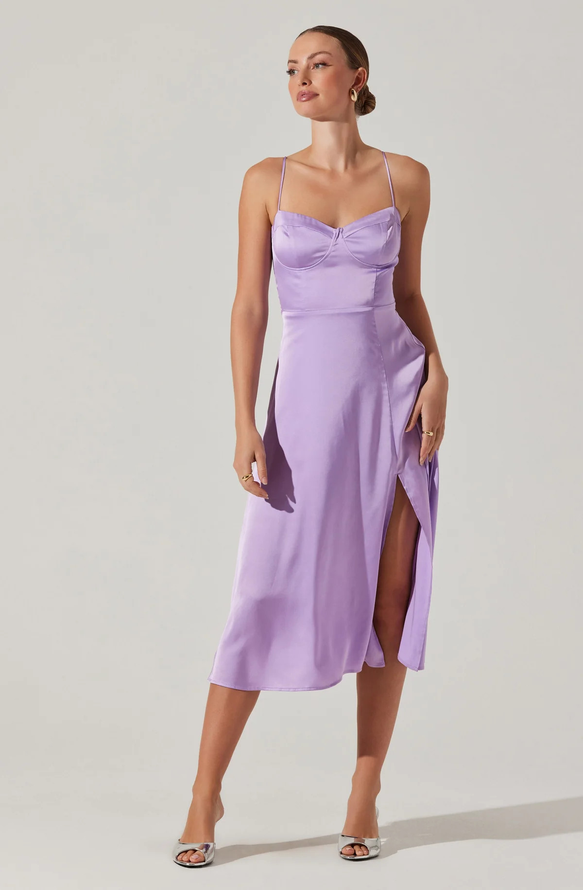 Bustier Satin Midi Dress | ASTR The Label (US)