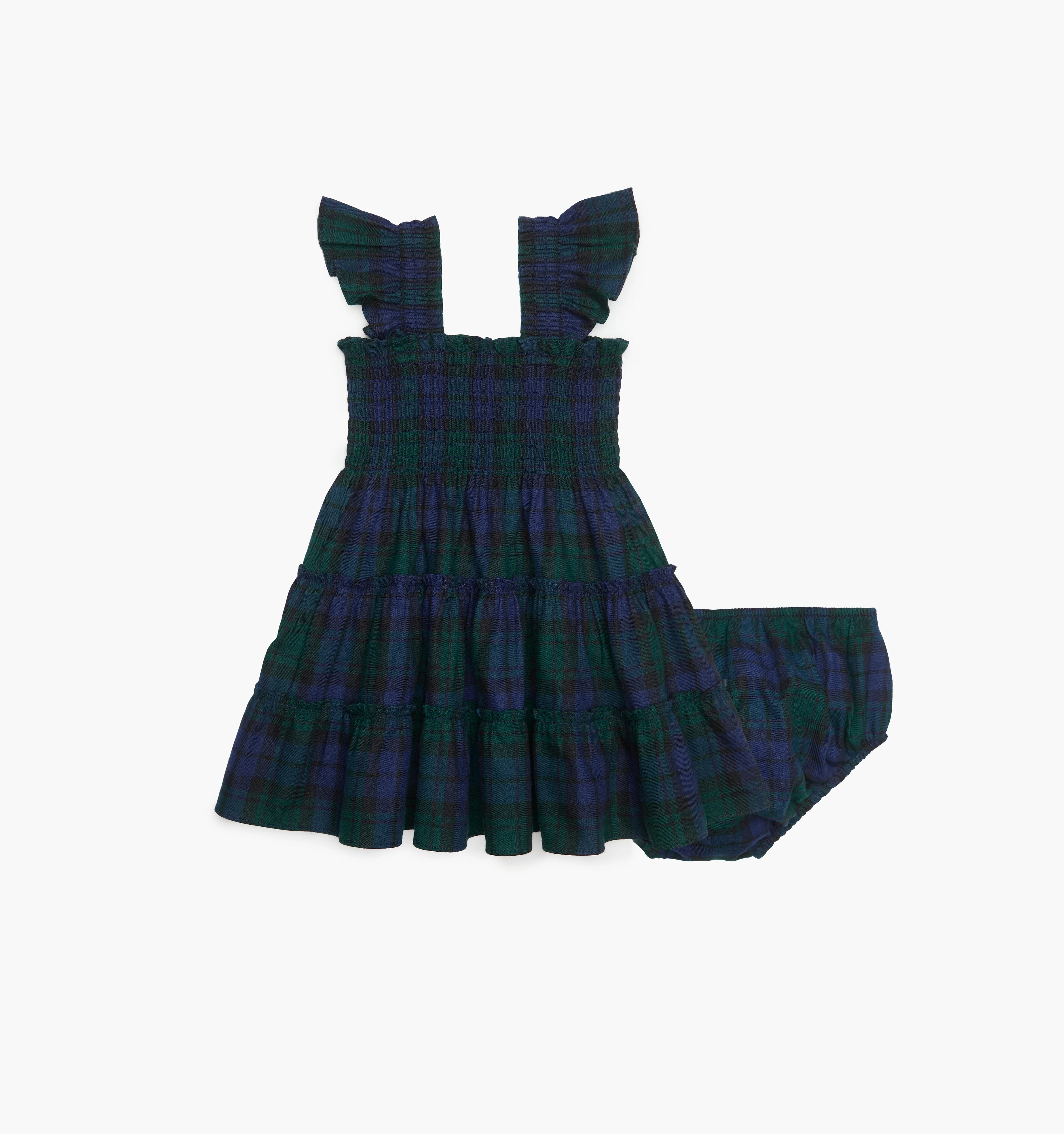 The Tiny Ellie Nap Dress | Baby Blackwatch Tartan / 6-12M | 100% Cotton | Hill House Home | Hill House Home US