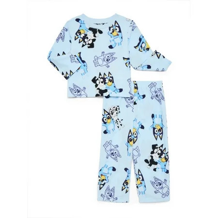 Bluey Unisex Toddler Microfleece Pajama Top and Pants Set, 2-Piece, Sizes 12M-5T | Walmart (US)