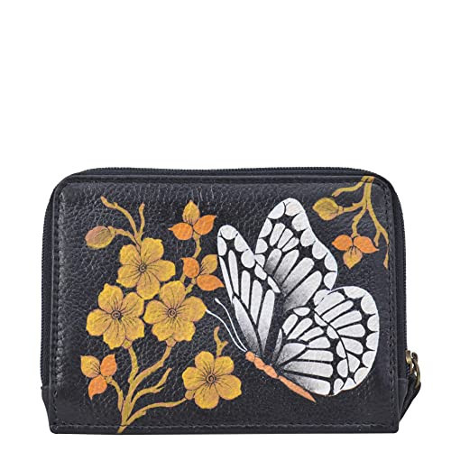 Anna by Anuschka Women's Hand-Painted Genuine Leather Organizer Wallet - Butterfly Dusk | Amazon (US)