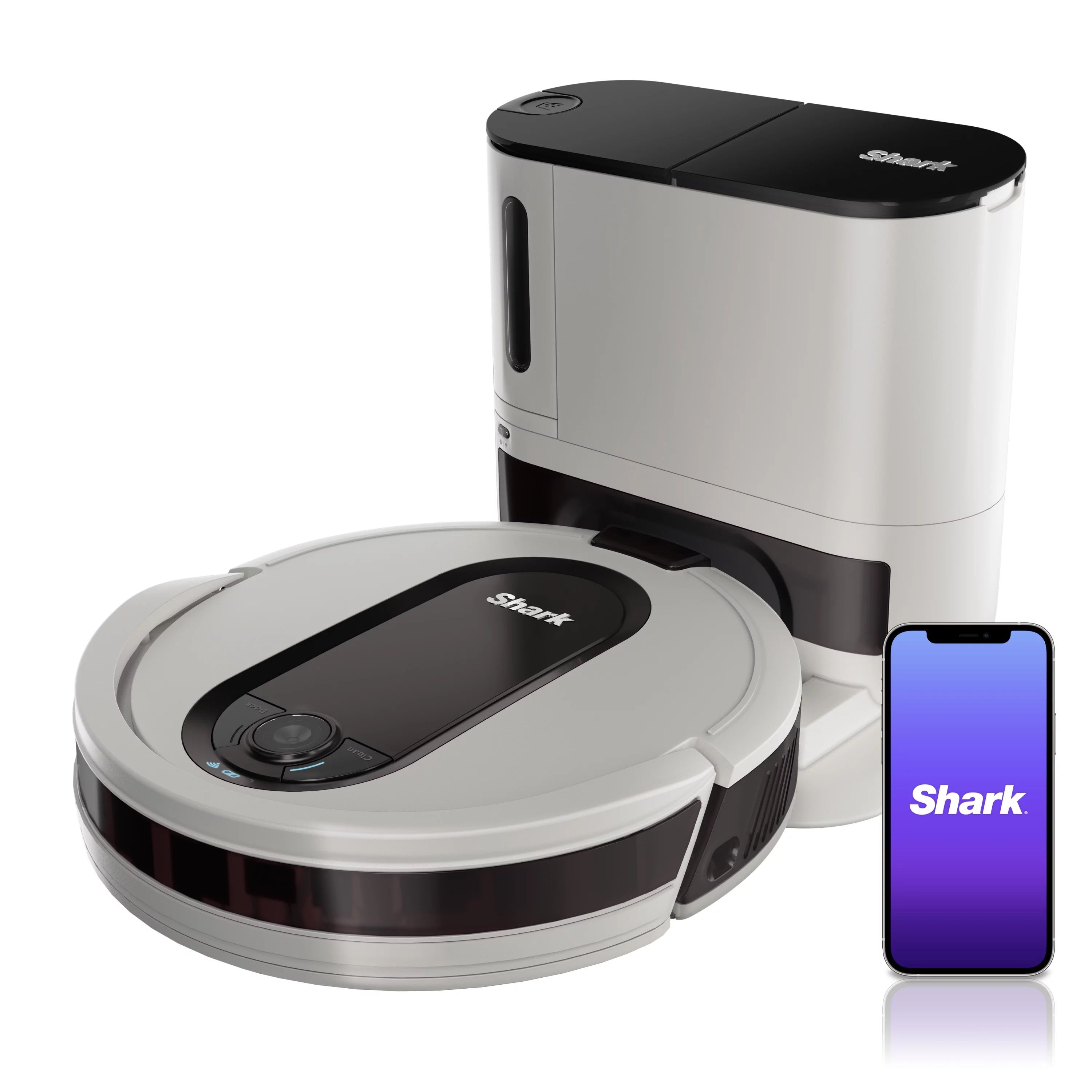 Shark EZ Robot Vacuum with Self-Empty Base, Bagless, Works with Google Assistant, White (RV913S) | Walmart (US)