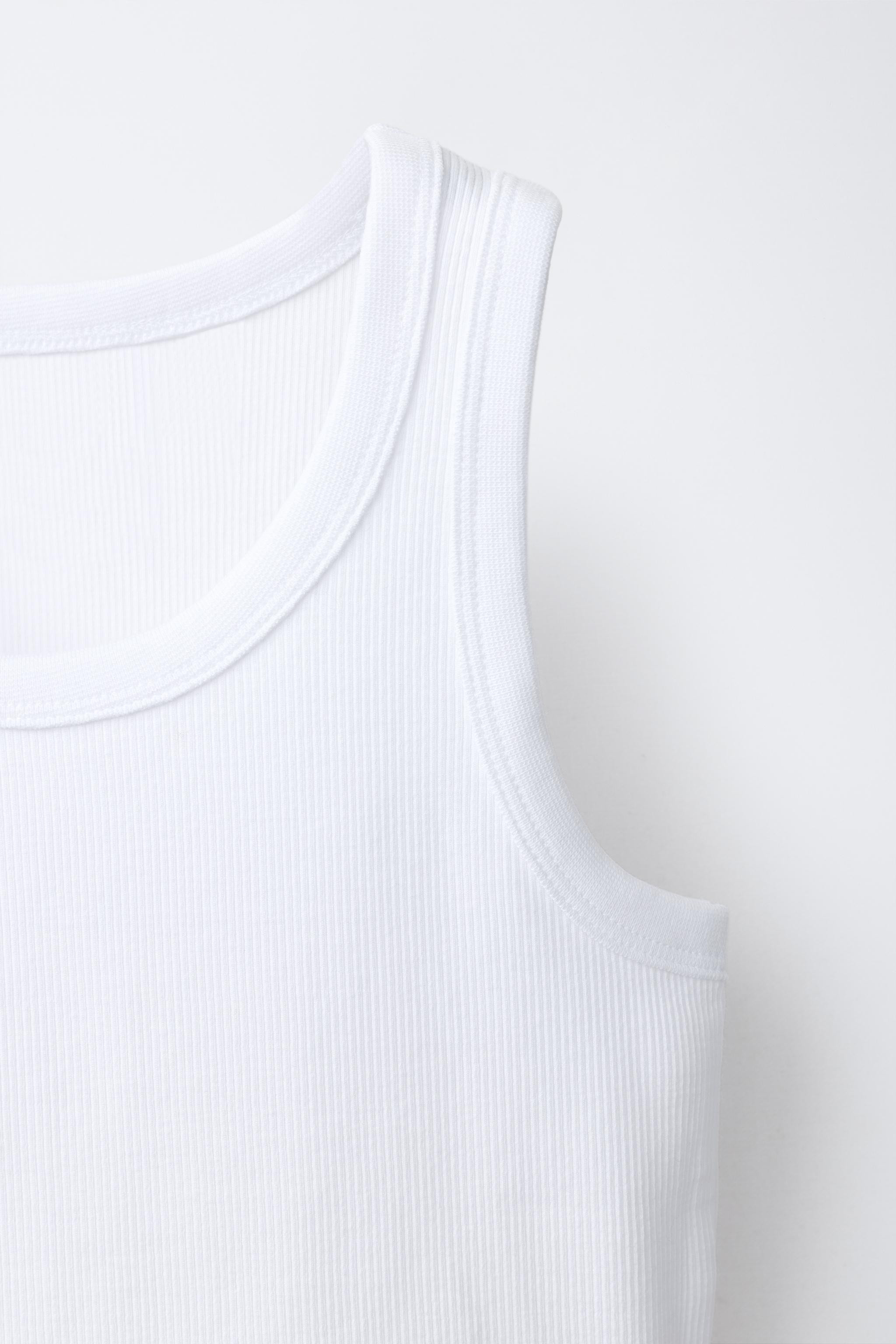 RIBBED RACERBACK SHIRT | Zara US