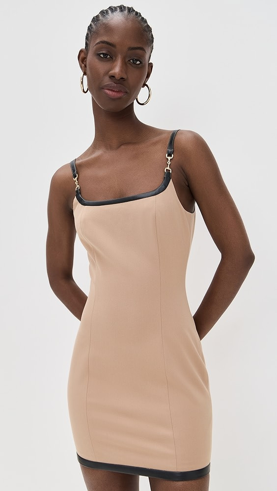 Jettie Leather Trim Dress | Shopbop