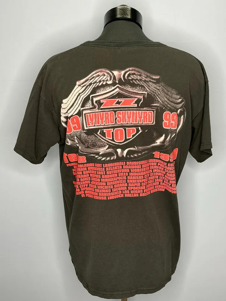Vintage 1999 ZZ Top Lynyrd Skynyrd Tour Band Music T-shirt 90’s XL - Etsy | Etsy (US)