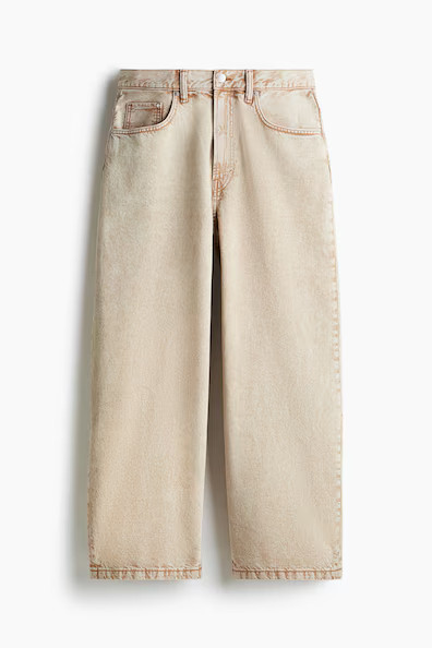 H & M - Super Baggy Jeans - Beige | H&M (US + CA)