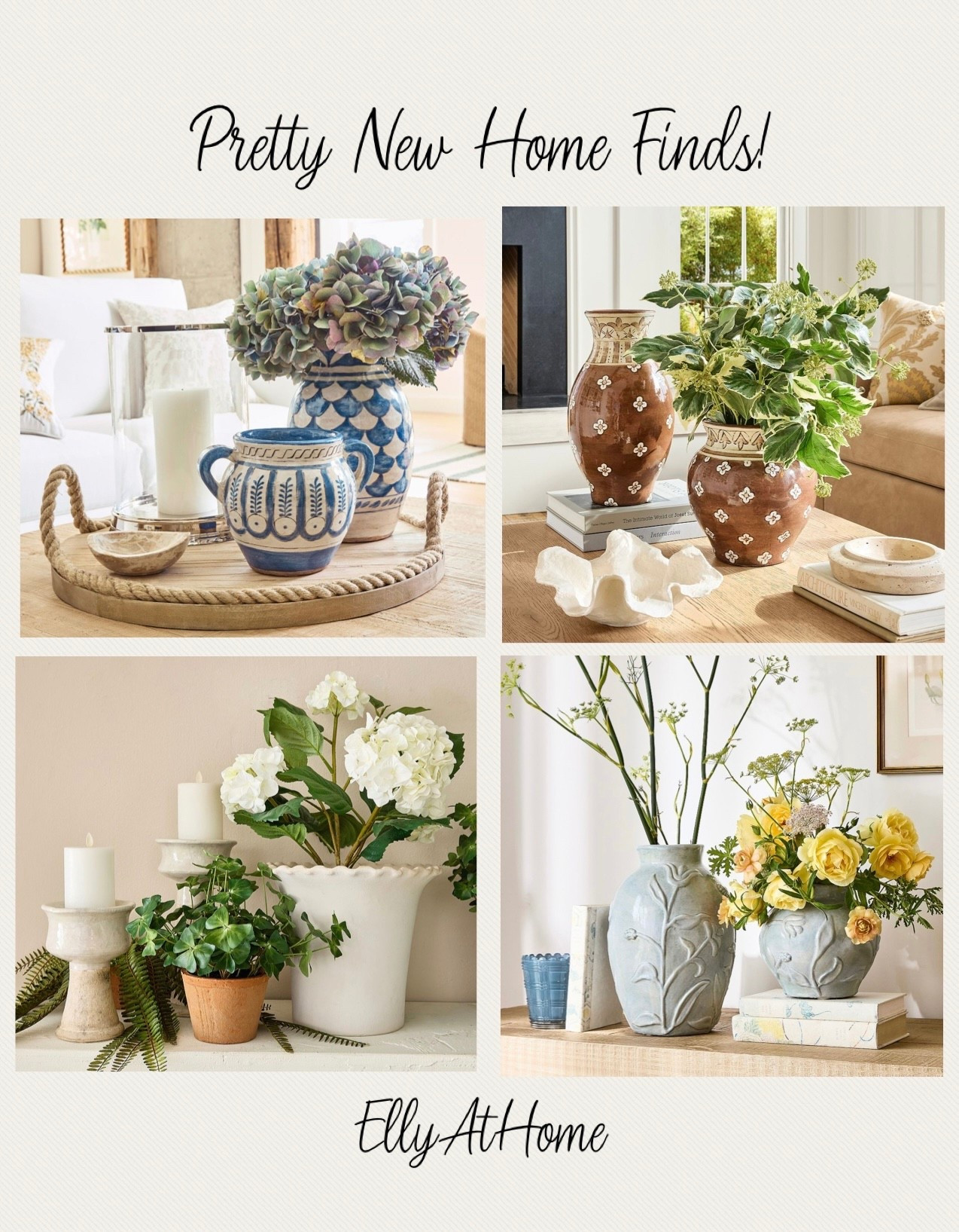 Pretty new January home refresh styling at Pottery Barn! Shop vases, trays, candleholders, stems, florals and more home decor accessories. Some selections ship free! 

#LTKHome #LTKSaleAlert #LTKFindsUnder50