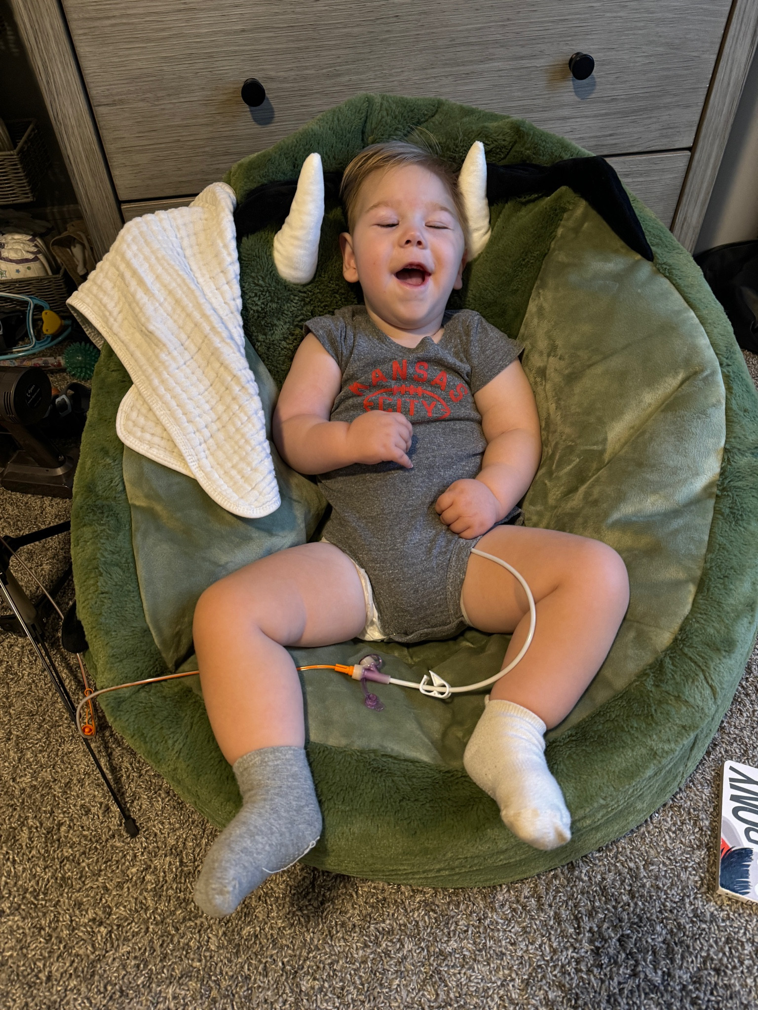 This Dino bean bag chair is awesome for a toddler bedroom, and it works perfectly for my low tone special needs babe too! So supportive and cozy. 

#LTKFindsUnder100 #LTKFamily #LTKHome