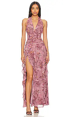 NBD Divya Maxi Dress in Mauve Floral from Revolve.com | Revolve Clothing (Global)