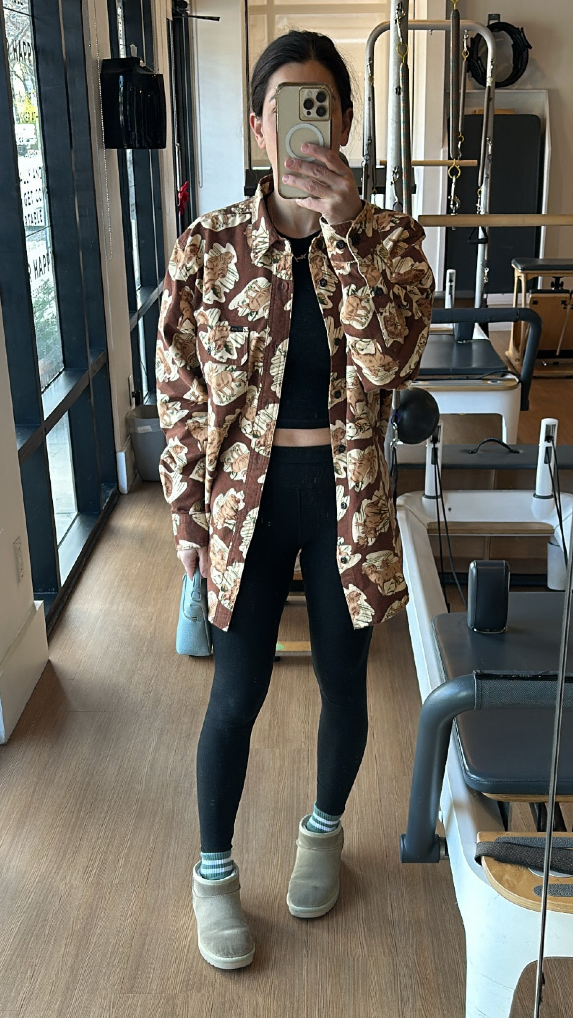 what an unlikely combo - a men’s filson flannel at the pilates studio 🐻 💪🏼 🫎 🐠 🦌 

saw this flannel on my BIL and HAD to have it…don’t know why, the animals just spoke to me!

#LTKStyleTip #LTKFindsUnder100 #LTKMens