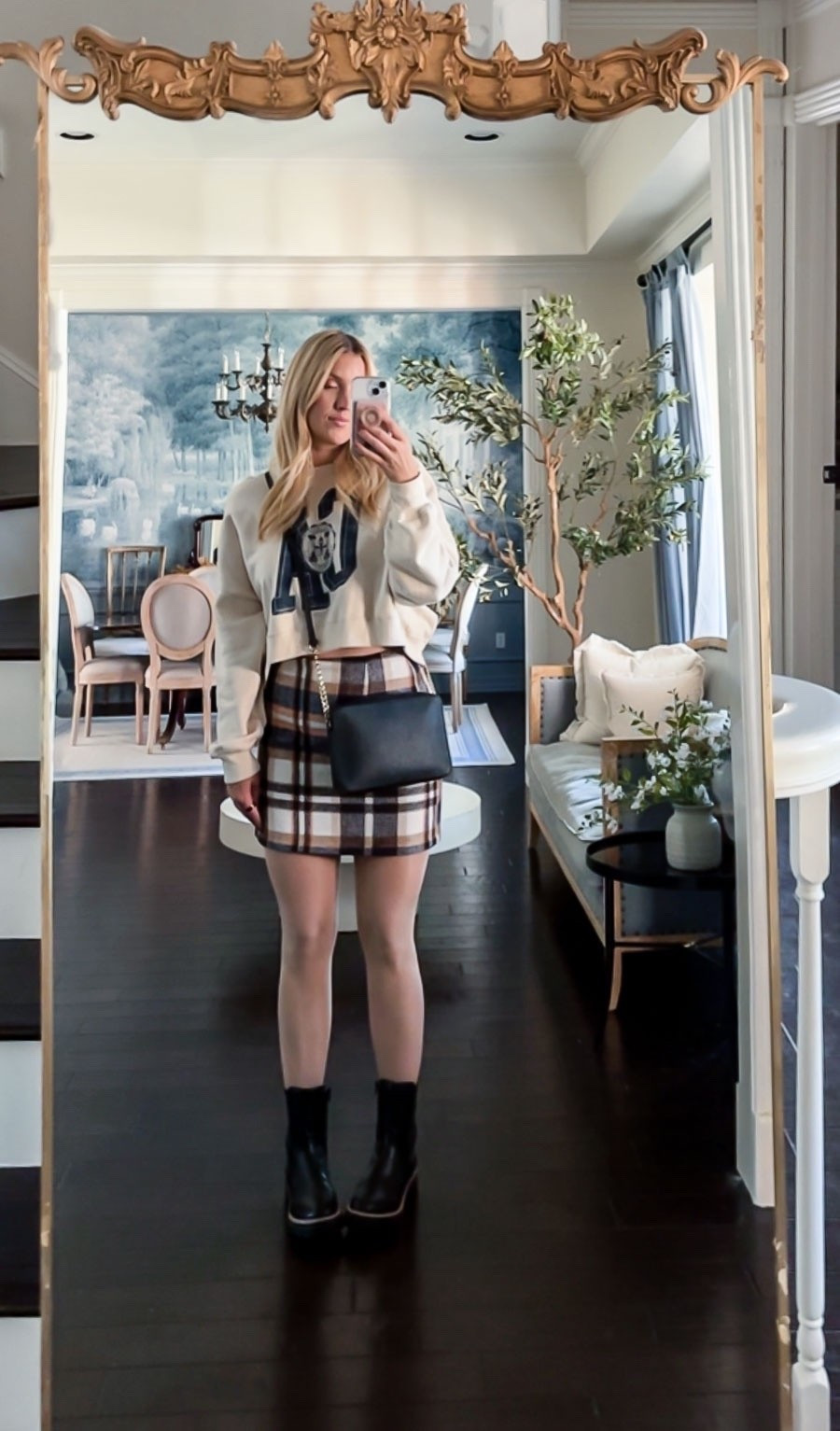 Cozy meets chic 🤍 plaid mini + cropped sweatshirt = my fall uniform 🍂 #LTKfashion #OOTD #LTKfallstyle

#LTKStyleTip #LTKTravel #LTKSeasonal