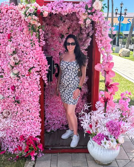 Found some pretty flowers to match my dress on our babymoon. Floral bodycon cami maternity dress under $20. Great for summer into fall, vacation, or wedding guest. 

#LTKfindsunder50 #LTKbump #LTKtravel