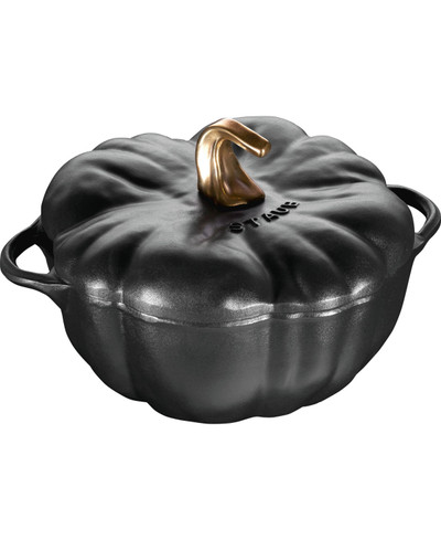 Staub Cast Iron 3.5-Quart Pumpkin Cocotte - Black