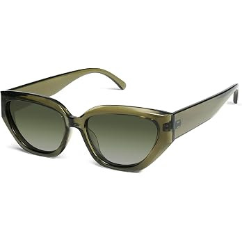 SOJOS Trendy Cute Cat Eye Polarized Sunglasses for Women Fashion Cateye Womens Sunnies SJ2237 | Amazon (US)