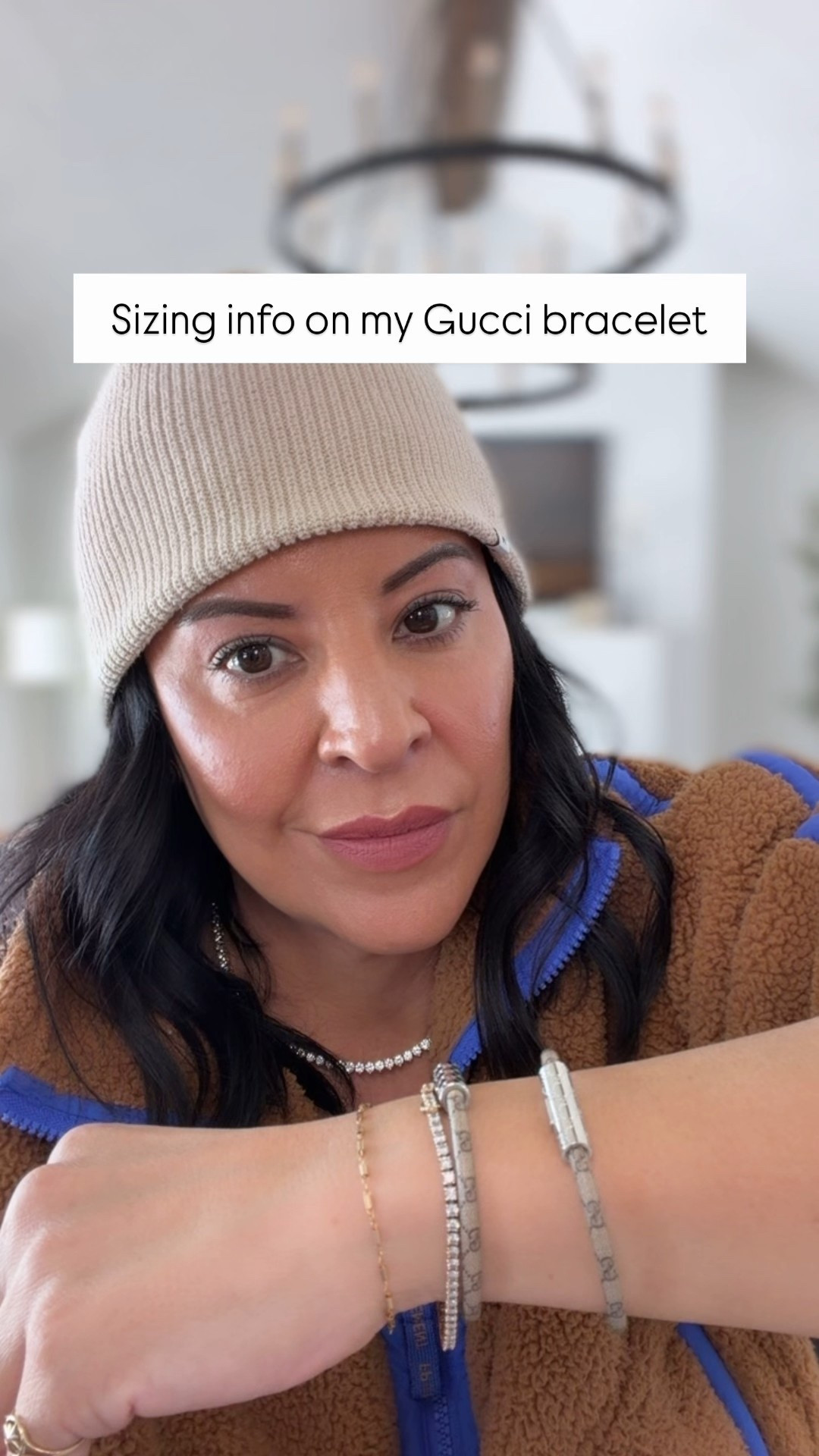 I have average wrist and like the way the size small fits especially when I layer it with other bracelets. Libby also have average wrist and I bought her size medium for a looser fit. 

#LTKOver40 #LTKValentine #LTKMidsize