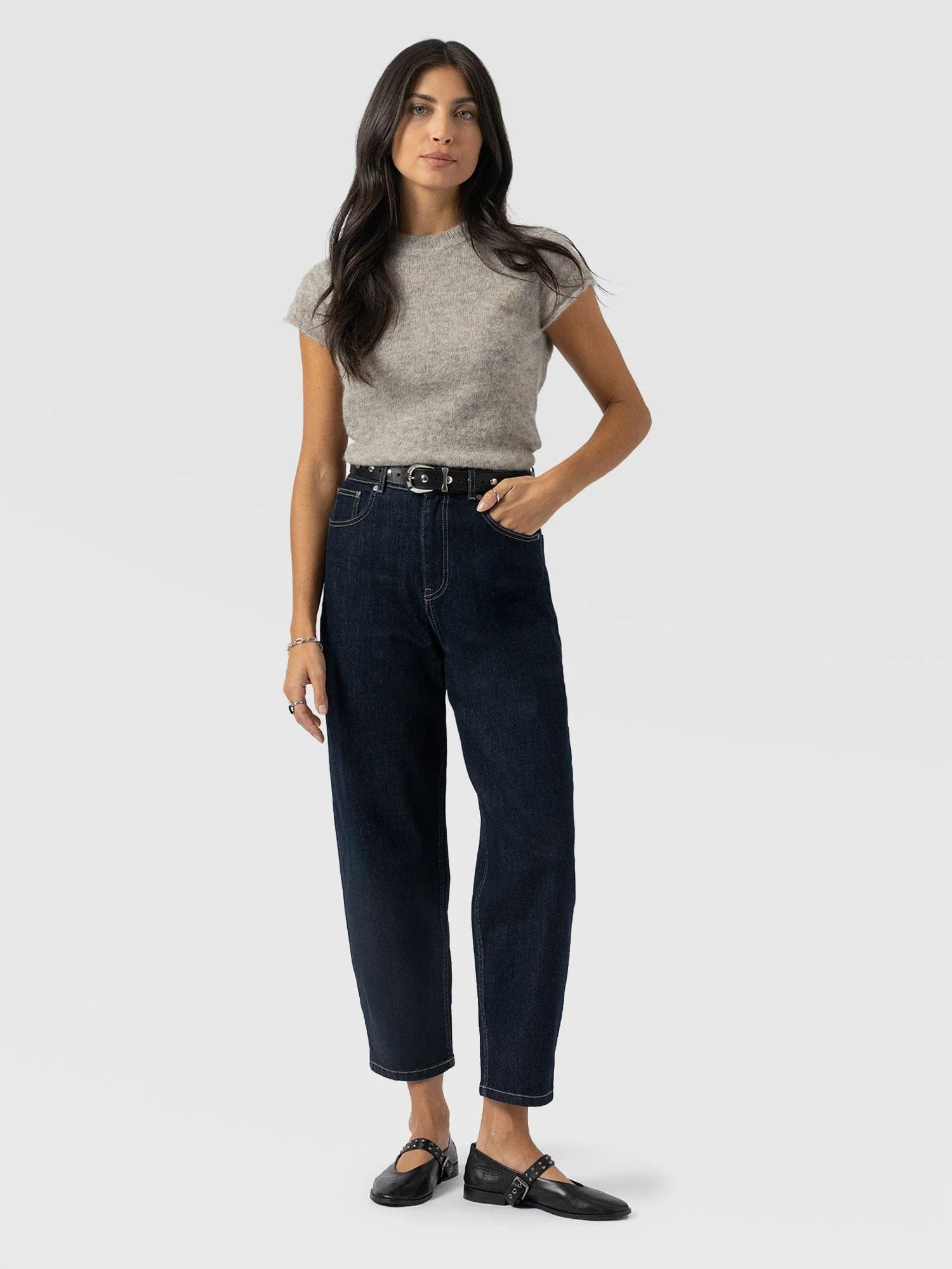 Barrel Leg Jean - Indigo | Saint + Sofia
