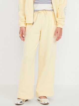 Favorite Fleece High-Waisted Wide-Leg Sweatpants for Girls | Old Navy (US)