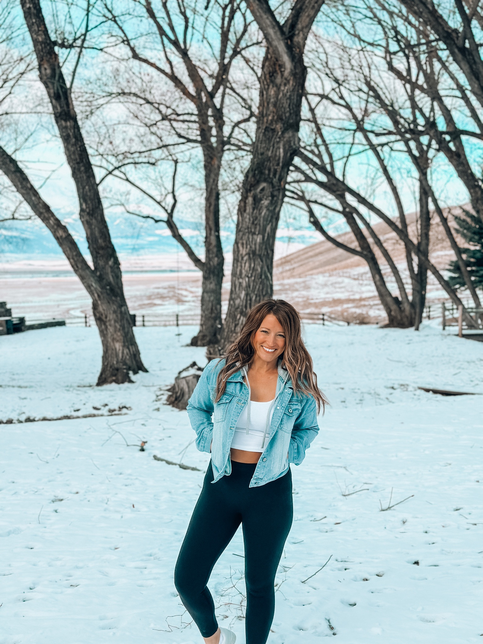 It’s cold outside but it’s warm inside by the fire. ❄️🔥
Aaaaand… it’s official, these are my new favorite leggings! 
I paired it with the white top and denim jacket — all from Amazon! 🙌🏻

Plus, I’m wearing white tennis shoes that I found at Pink Lily (which my husband cut out of the photo on accident 🤣 but I still love him) and it’s my favorite casual outfit right now. ❤️

Get the links to everything I have on, in my stories or by visiting my LikeToKnowIt  