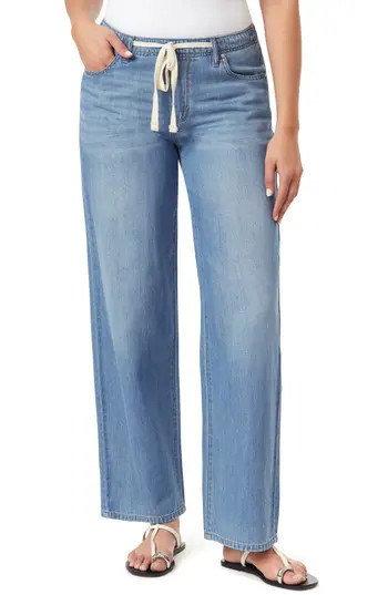 Kensie Low Rise Elastic Back Straight Leg Jeans in Pippa at Nordstrom Rack, Size X-Large | Nordstrom Rack