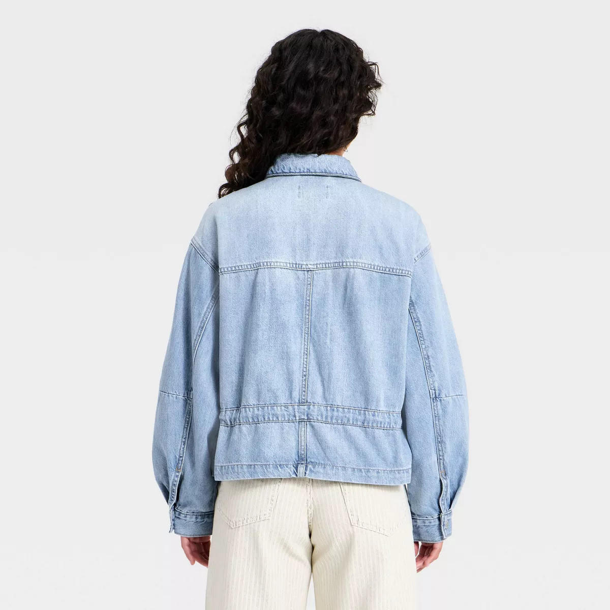 Women's Cinched Denim Jacket - Universal Thread™ Light Wash M | Target