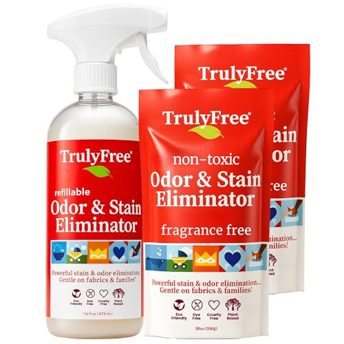 Truly Free Odor & Stain Eliminator - 1 Bottle + 2 Refills, 3oz ea | Amazon (US)