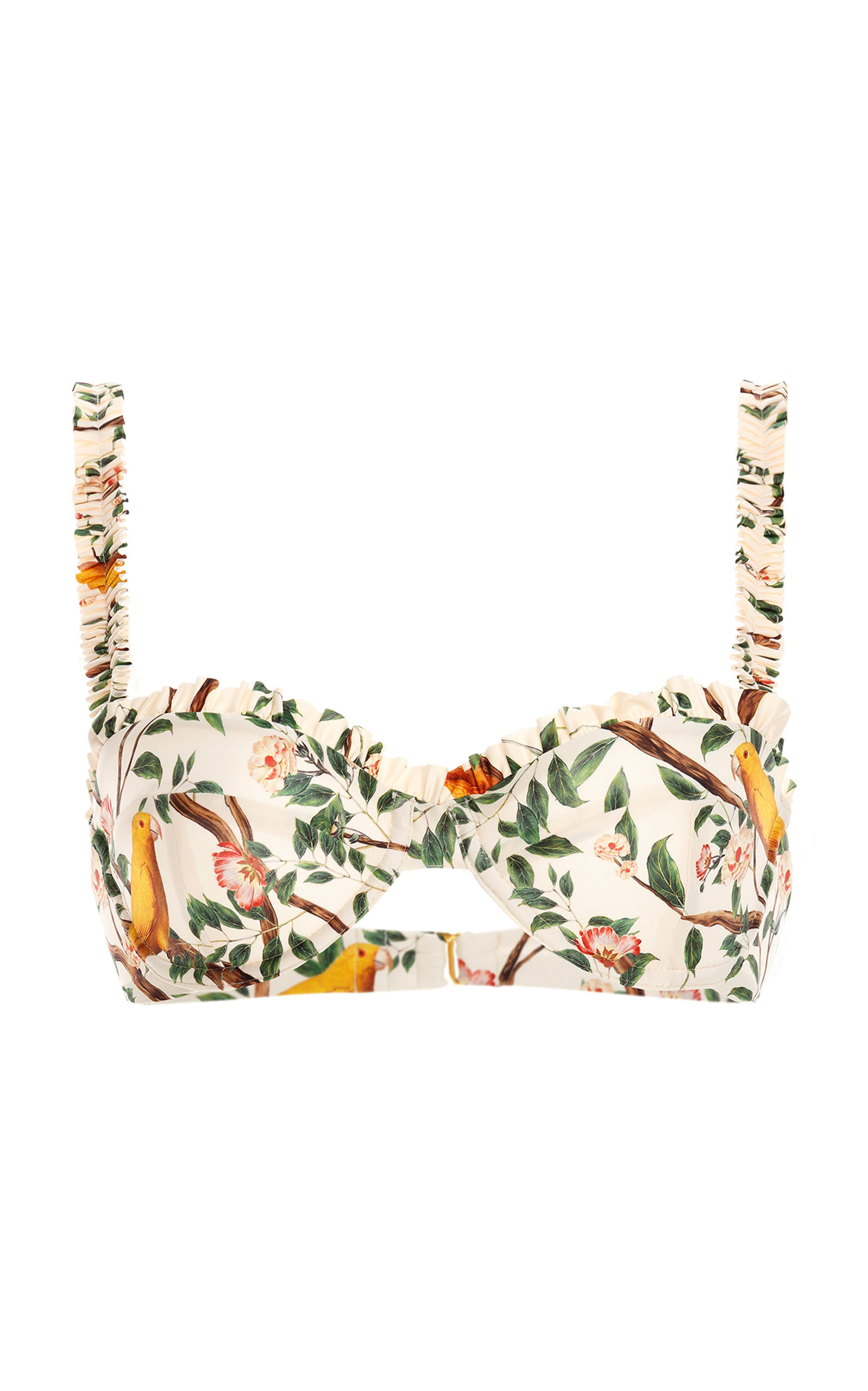 Agraz Printed Ruffled Bikini Top | Moda Operandi (Global)