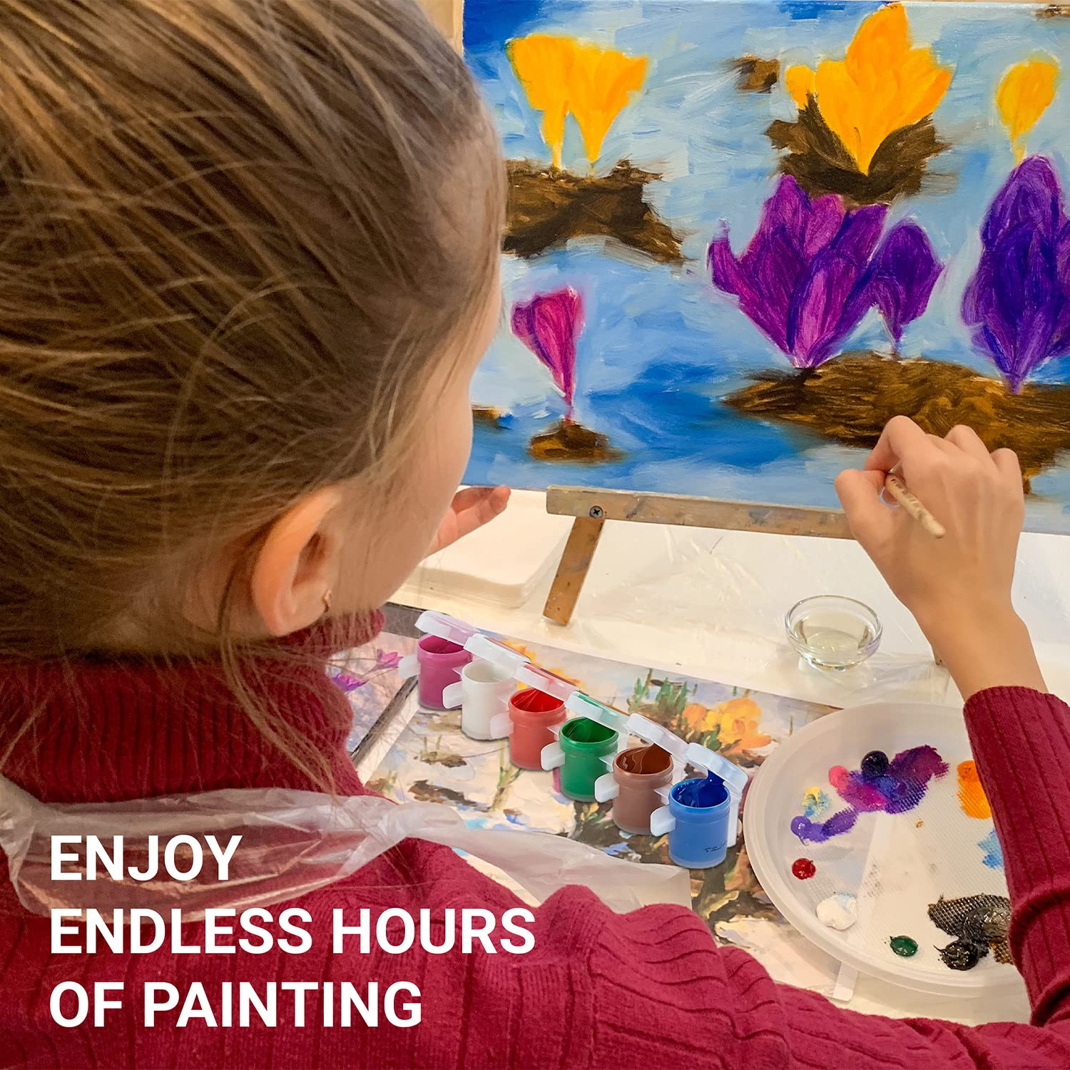 Kids Painting Set, Washable Paint for Kids 18 Paint Pots, 6 Paintbrushes Ultimate Gifting Bundle ... | Amazon (US)