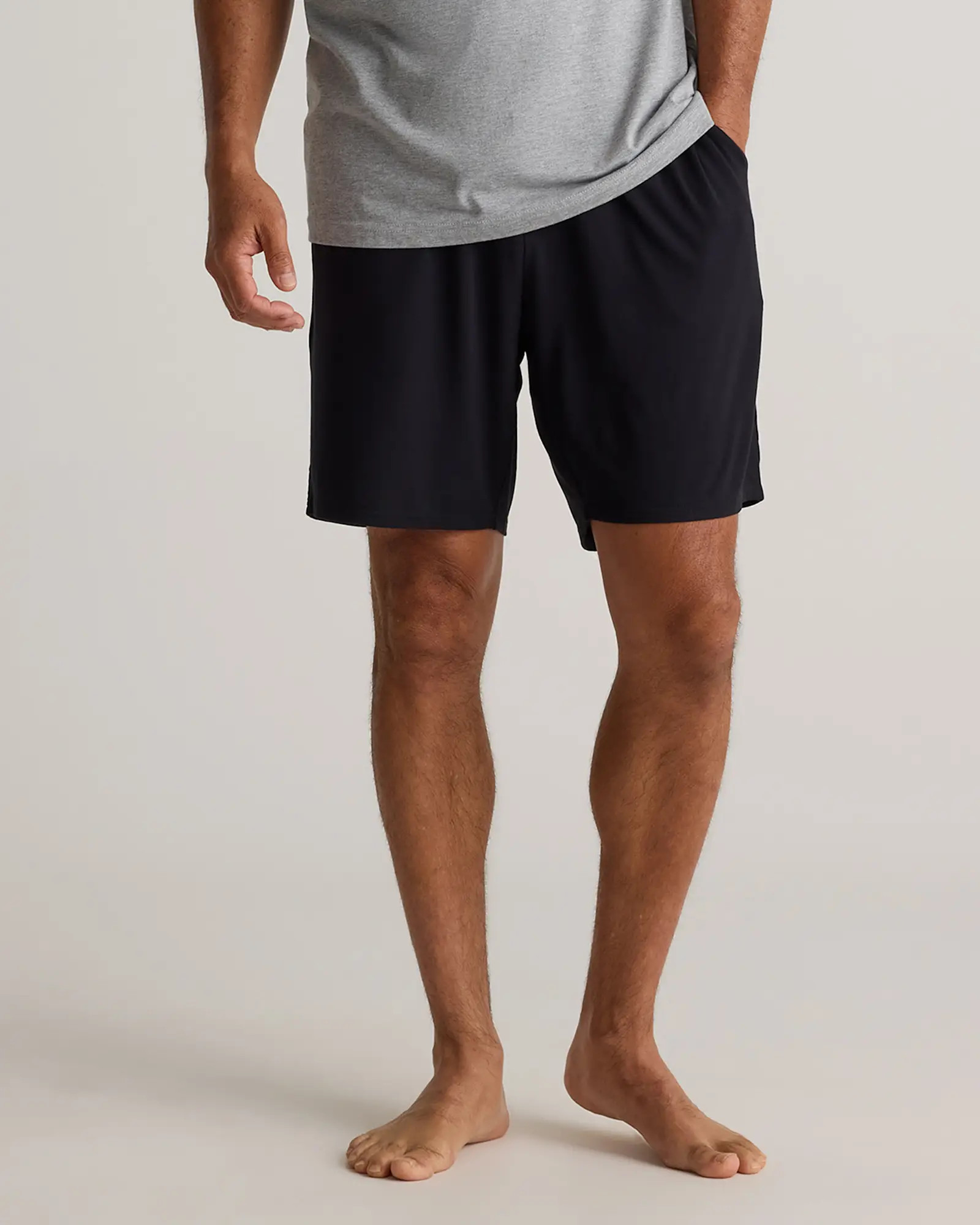 Bamboo Jersey Lounge Short in True Black | Quince